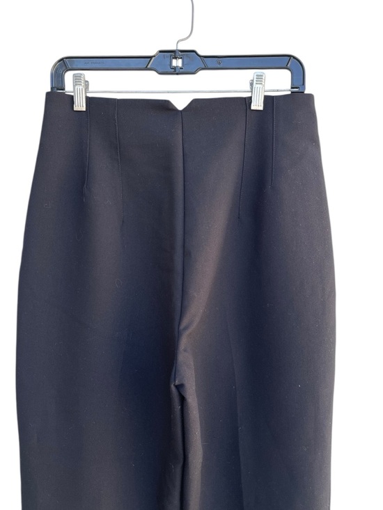 Zara Blogger Favorite Black High Waited Taper Leg Trousers Size L - Picture 9 of 13